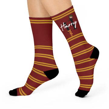 Personalized Potter Socks - Name and Initial Christmas Socks - Winter Wine