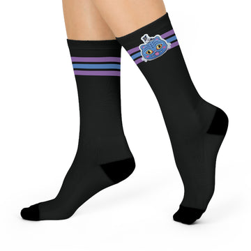 Cute Derpy Kpop Demon Hunter Socks- Black