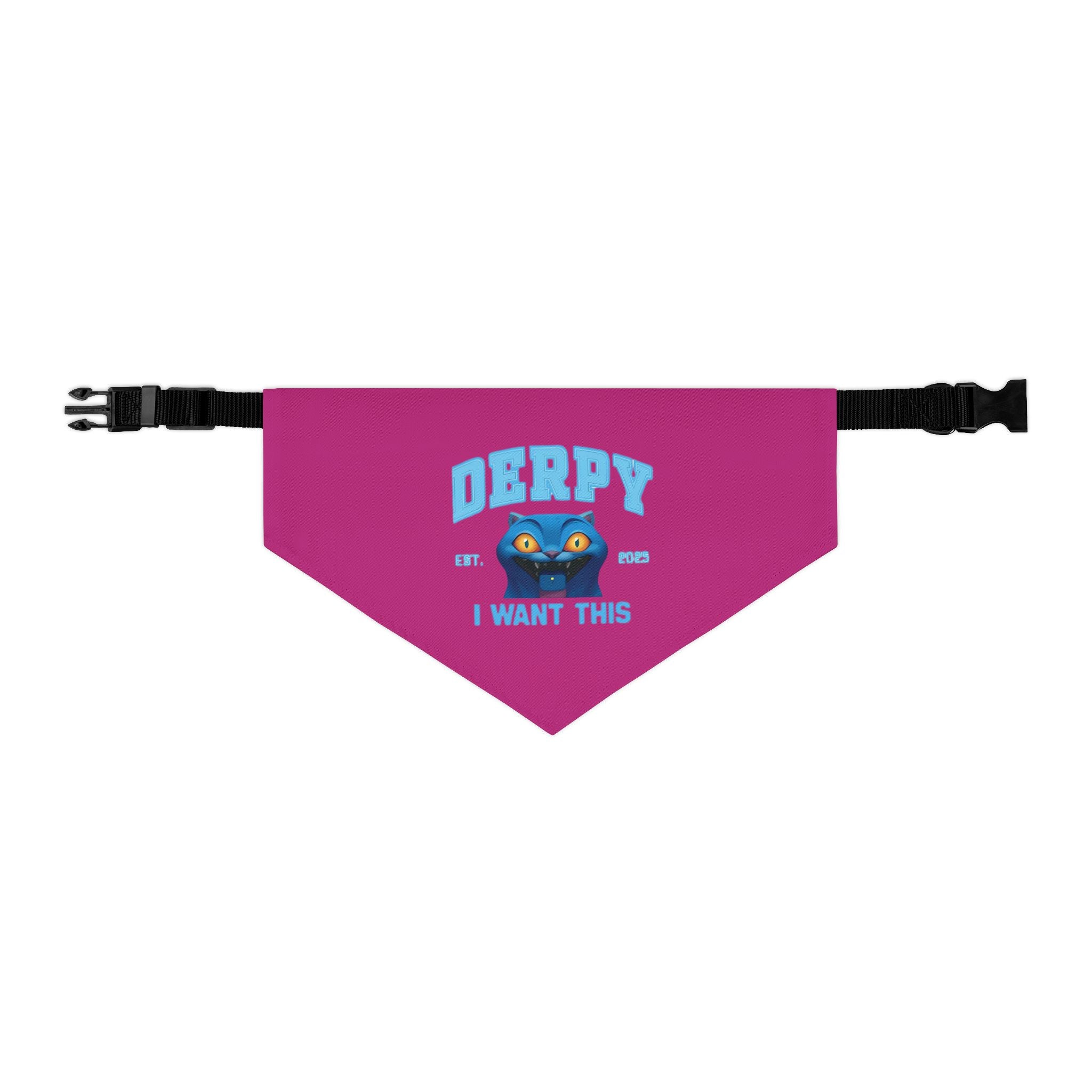 Personalized Kpop Demon Hunter Derpy Pet Bandana Collar - Pink