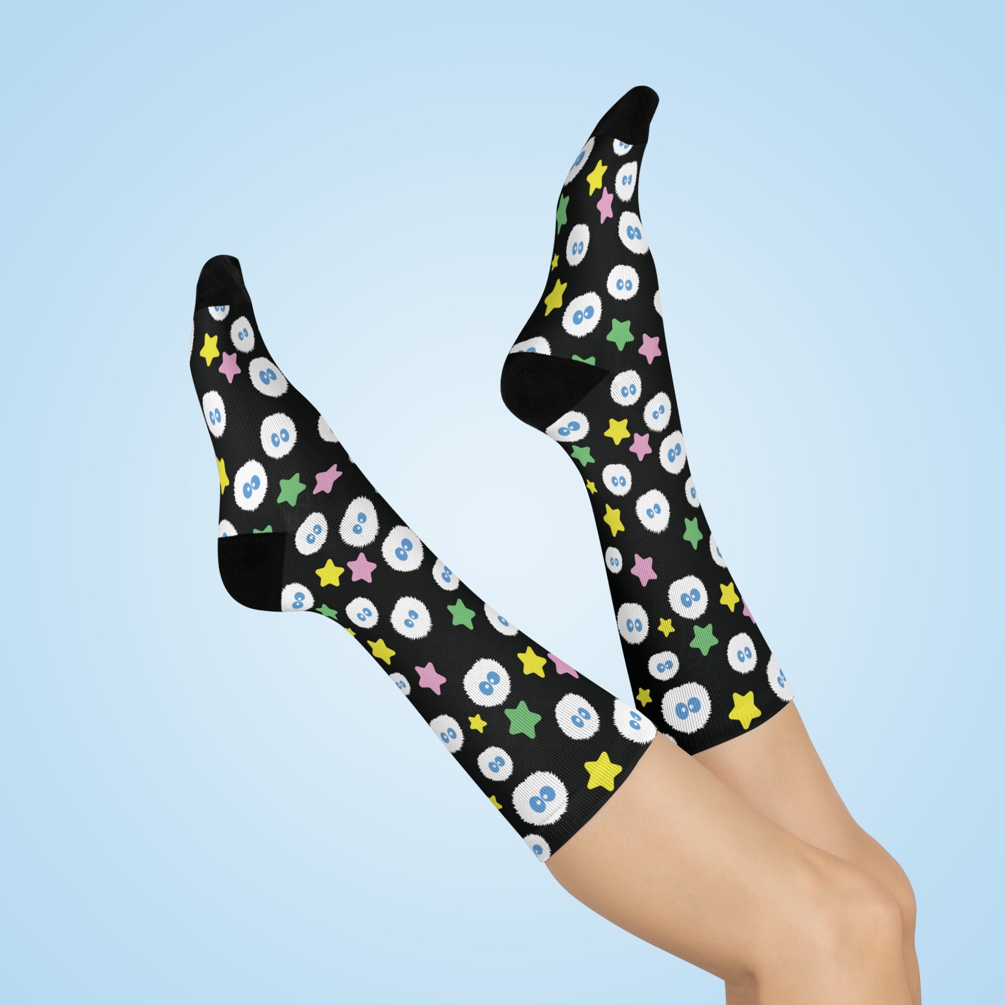 Totoro Star Dust Bunny Socks - Black