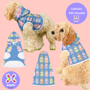 Labubu Pet Hoodie- Fun Pet Fashion - Blue