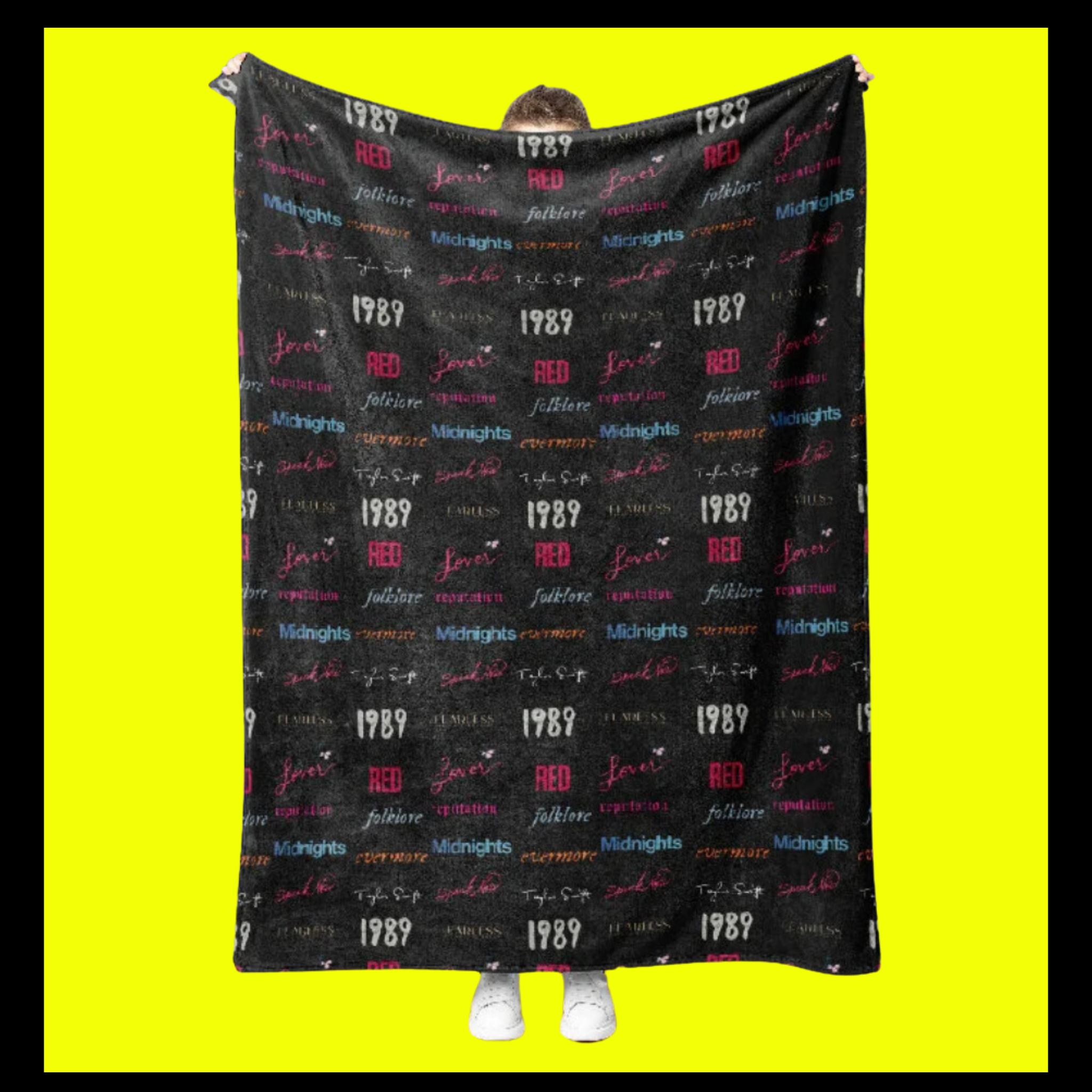 Taylors Album Plush Blanket - Soot Black