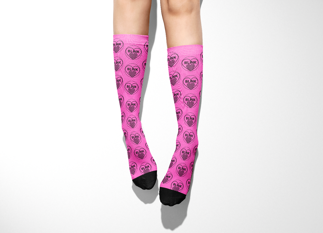 Pink Blink Designer Premium Crew Socks- One Size